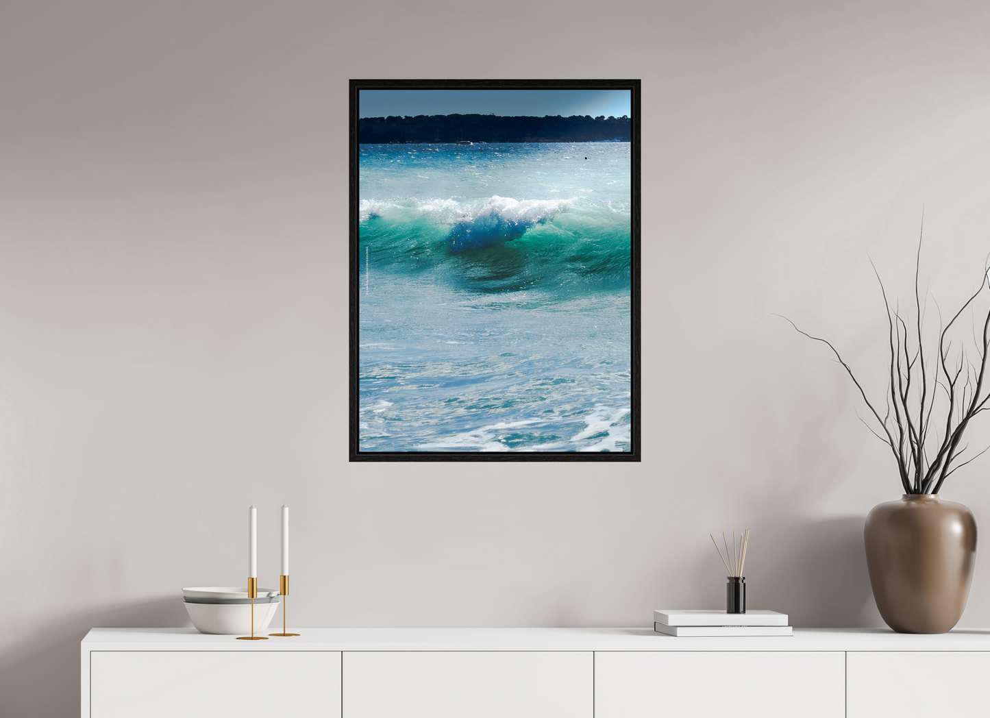 60 x 80 cm, Floater Frame Onda