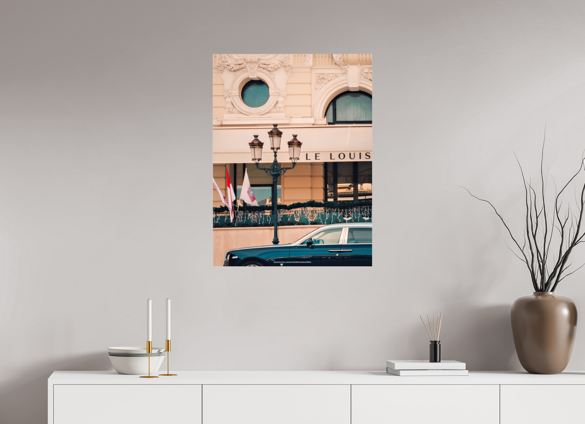60 x 80 cm, Photo Print Under Acrylic Glass Hotel de Paris Monaco, detail