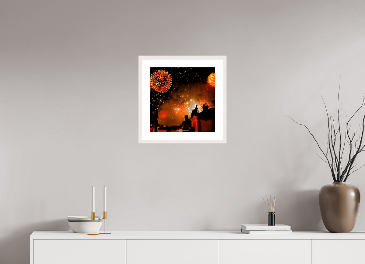 40 x 40 cm, Photo encadré bois érable blanc 20mm Depuis Saint Jean - OP n.2