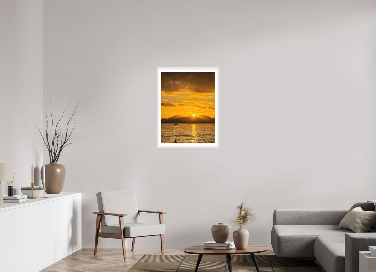 60 x 80 cm, Impression fine art La baie dorée