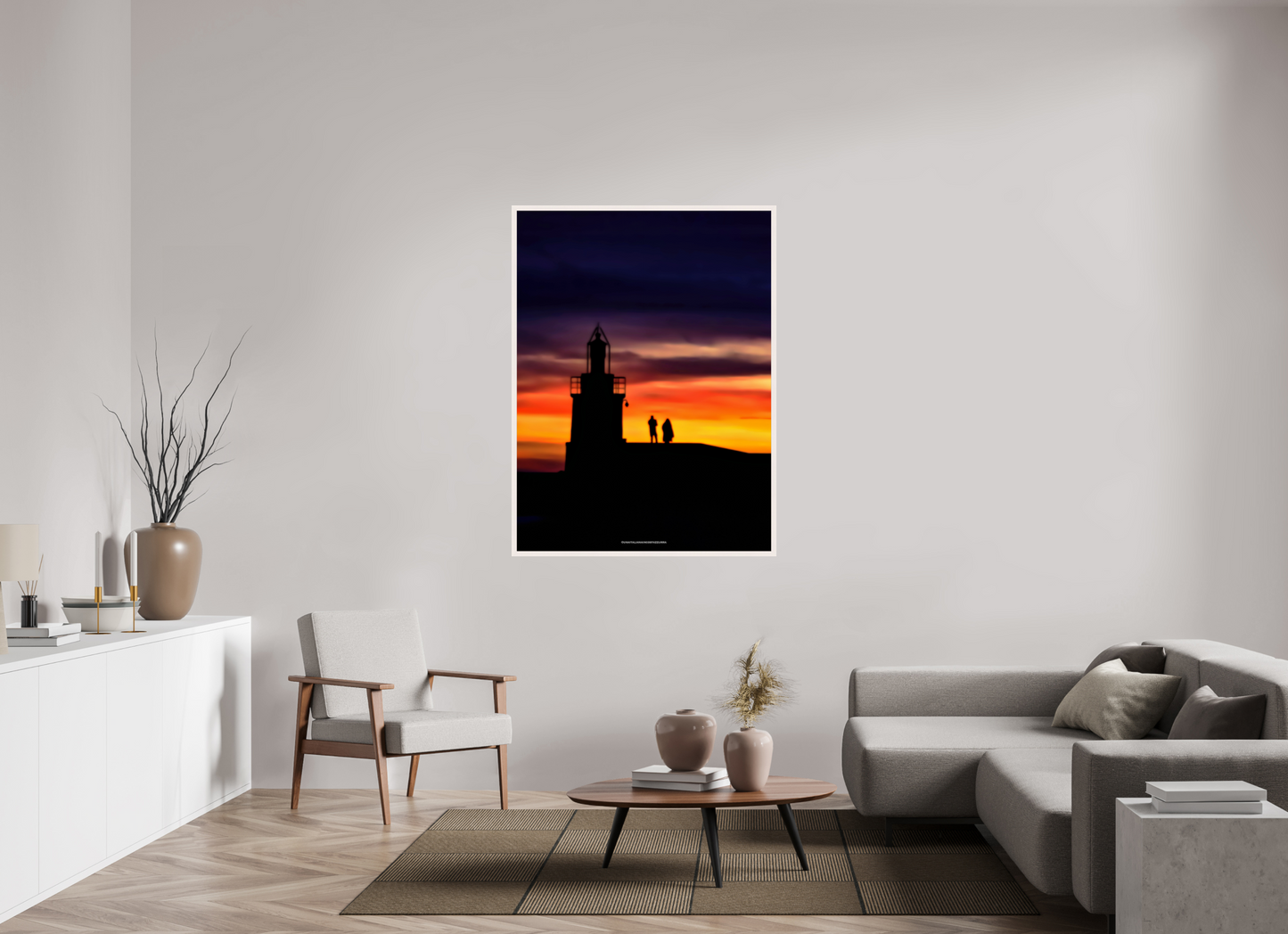 105 x 140 cm, Cadre galerie grand format Silence de Decembre