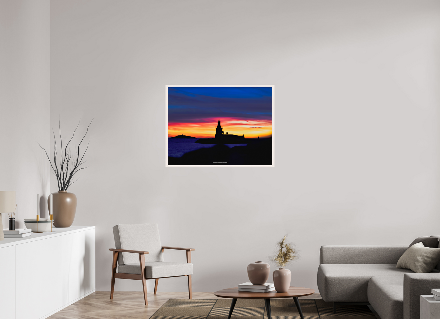 100 x 75 cm, Cadre galerie grand format L'heure basse sur Sanary -sur-mer