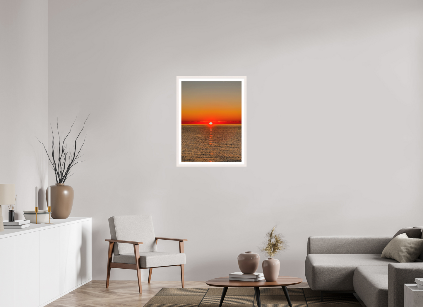 60 x 80 cm, Impression fine art Aube ardente sur Sainte Marguerite