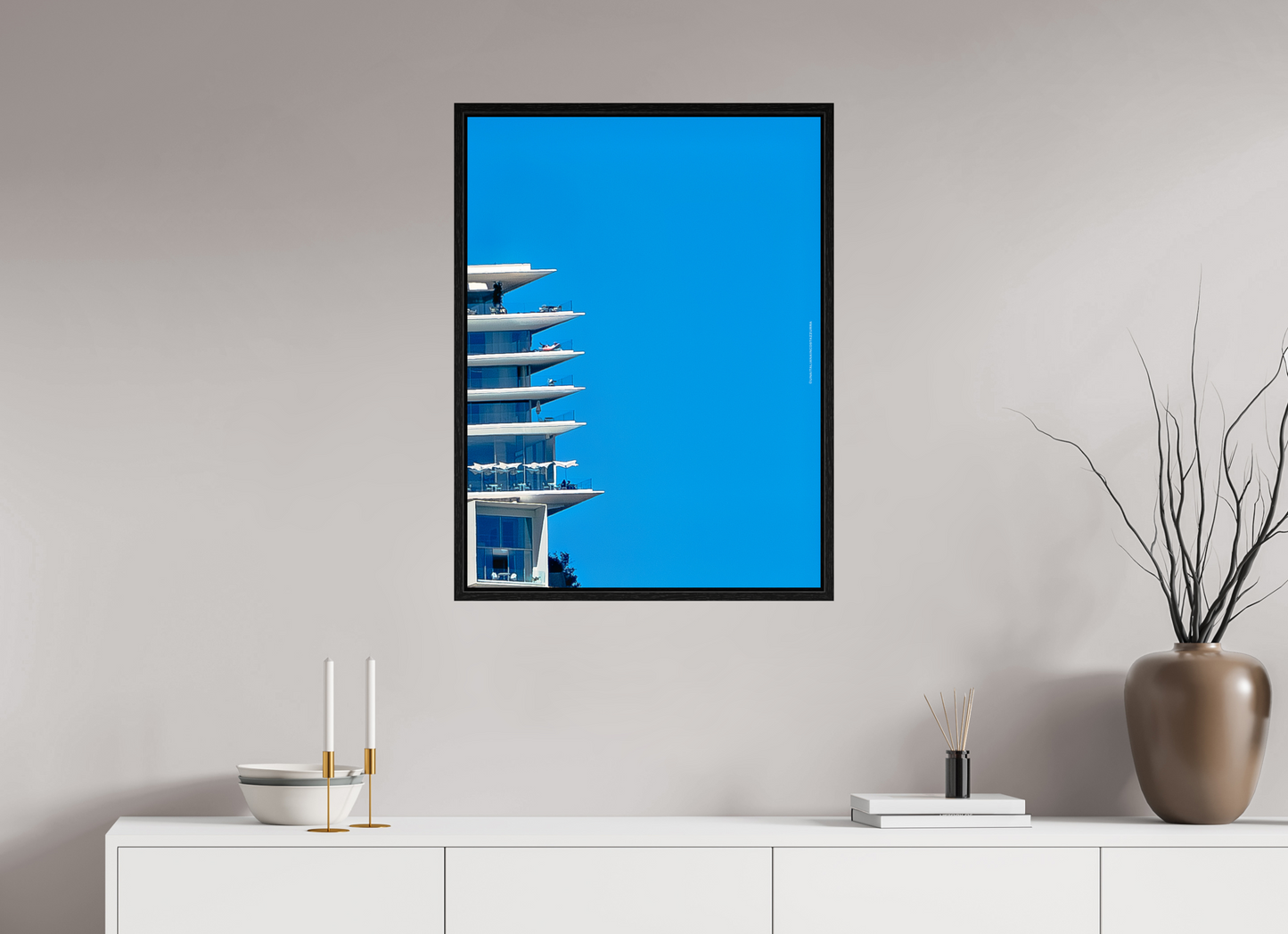 60 x 80 cm, Floater Frame Lignes suspendues