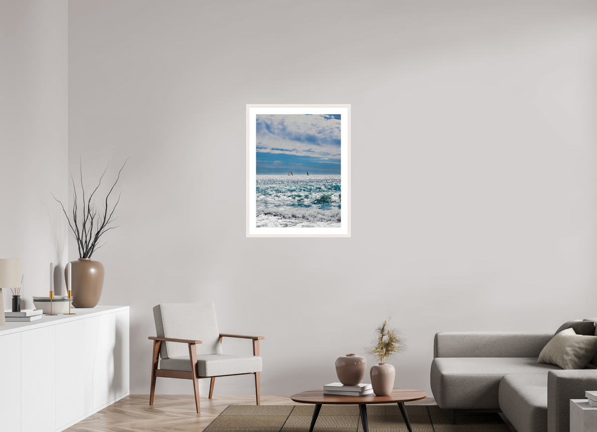 60 x 80 cm, Photo encadré bois érable blanc 20mm À peine