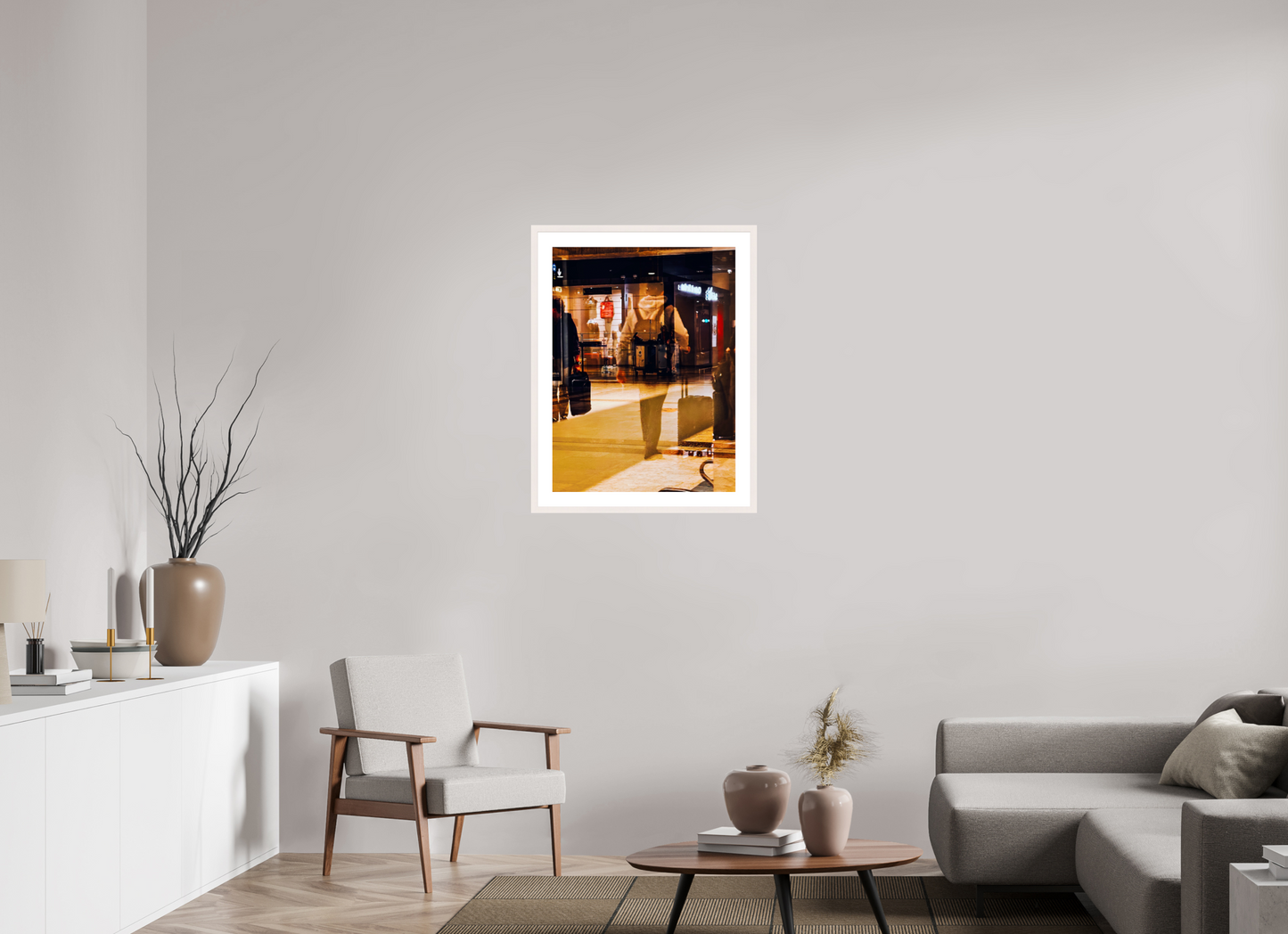 60 x 80 cm, Photo encadré bois érable blanc 20mm Superposition