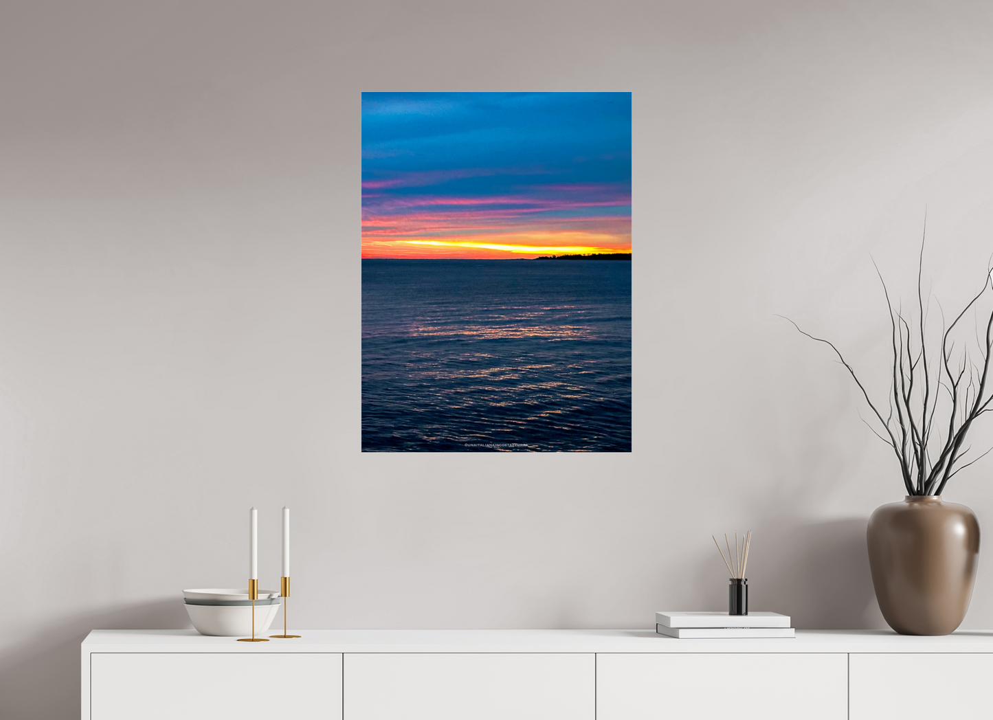 60 x 80 cm, Photo Print Under Acrylic Glass Lever sur les Iles Lerins