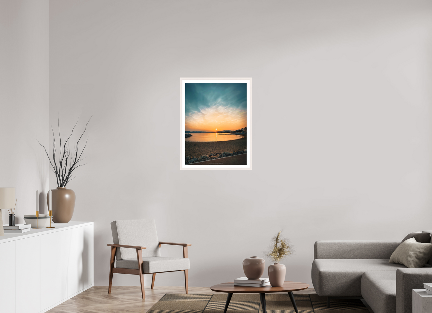 60 x 80 cm, Impression fine art Coucher de soleil sur l'Esterel