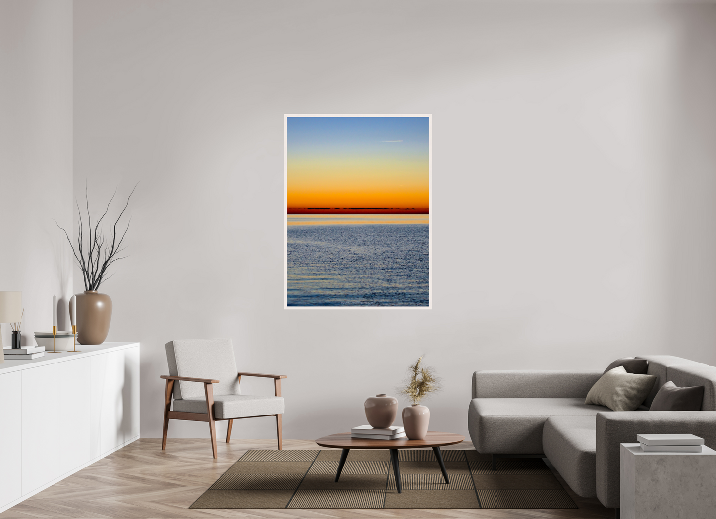 105 x 140 cm, Cadre galerie grand format L'aube hivernale
