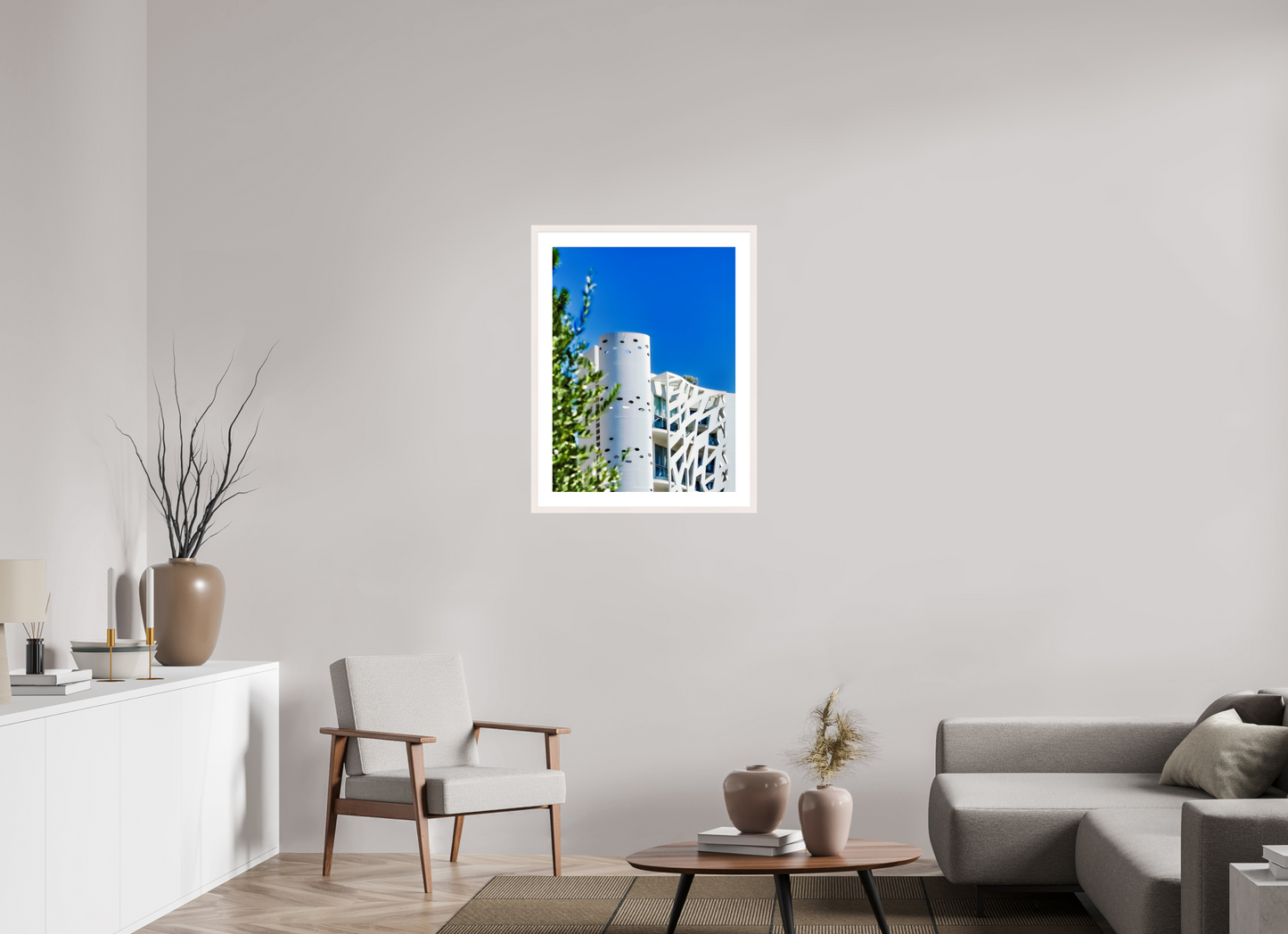 60 x 80 cm, Photo encadré bois érable blanc 20mm Dialogue